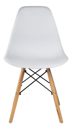 Kit 4 Cadeiras Charles Eames Eiffel Base Madeira Begônia