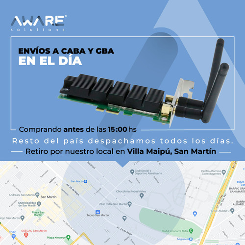 Adaptador Wi-fi Pci-e Banda Dual Ac1200 Tp-link Archer-t4e