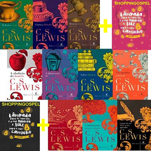 Kit C.s. Lewis 10 Livros Capa Dura + 02 Bíblias Jesus On Naa