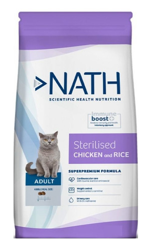 Nath Cat Adulto Esterilizado Sabor Pollo Y Arroz 10 Kg