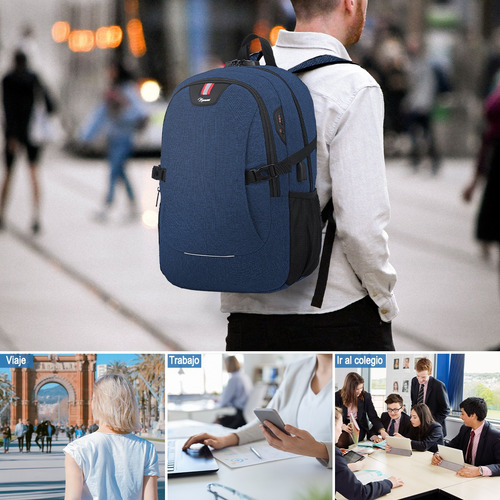 Mochila Antirrobo De 15.6 Pulgadas De Carga Usb Para Portáti
