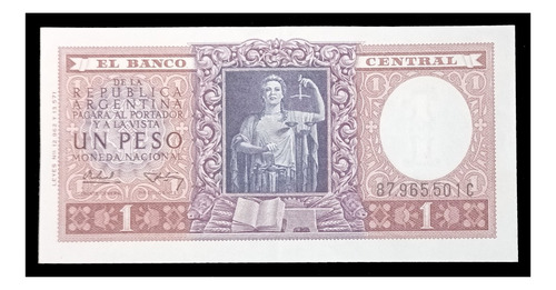 Argentina 1 Peso Moneda Nac Serie C 1956 Exc Bot 1915a