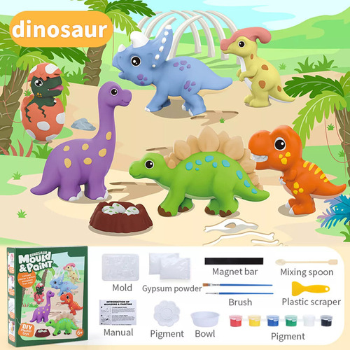 Cyz Pintura De Yeso De Dinosaurio Para Niños