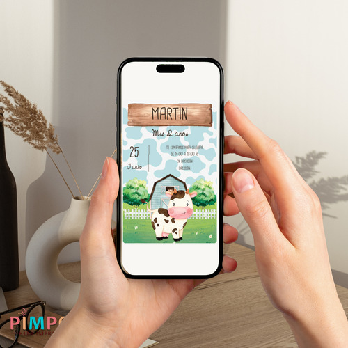 Kit Imprimible Vaca Lola Celeste - Textos Editables
