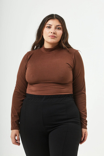 Body De Morley Cuello Alto Linea Curvy Para Mujer Chocolate 6