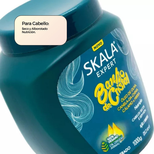 Mascarilla Skala 2 En 1 Baño De Cristal Ultra Brillo 1000g