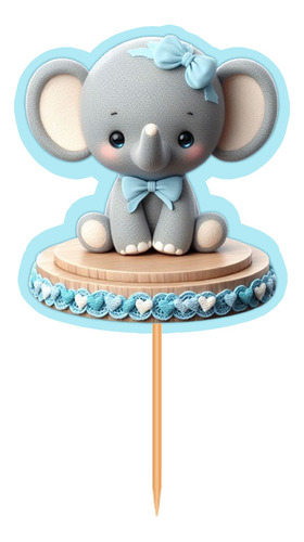 Cake Topper Personalizado Elefante