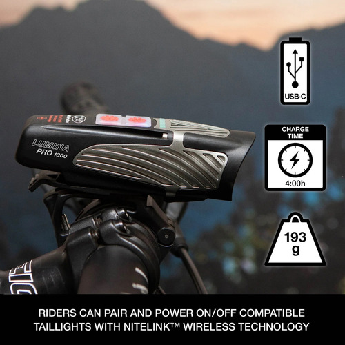 Lámpara Frontal Bicicleta Niterider Lumina Pro 1300 Nitelink