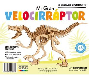 Libro Mi Dinosaurio Gigante 3d. Mi Gran Velociráptor / P Zku