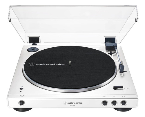 Audio Technica At-lp60xbt White Bandeja Giradiscos Bluetooth Color Blanco