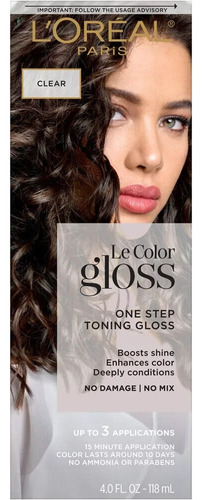  Tinte Para Cabello L'oreal Le Color Gloss Tono Clear