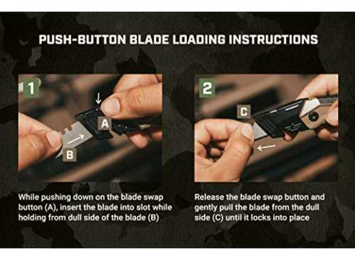 Spec Ops Tools Folding Utility Knife With Fixed Blade,