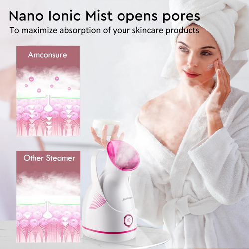 Vaporizador Facial Amconsure Nano Ionic Warm Mist Home Sauna