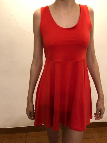 Vestido Muaa Rojo Microfibra Talle Xl