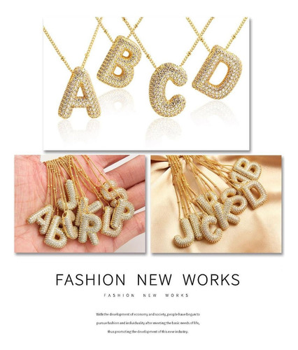 Z Zaché Dainty Bubble Letter L Collar Colgante De Mujeres De