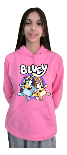 Polerón Canguro Capucha Bluey Cod 006