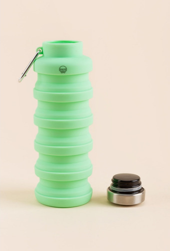 Botella De Agua Colapsable De Silicón Verde (Usado)