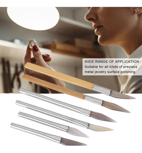 Bruñidores De Ágata Kit De Herramientas Para Joyeria 6 Pcs