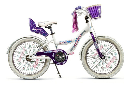 Bicicleta Infantil Raleigh Jazzi R20 Frenos V-brakes Color Blanco/Violeta