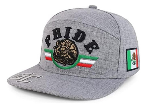 Trendy Shop Gorra Snapback Con Visera Plana Bordada 3d Gris