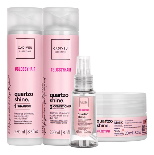 Kit Cadiveu Professional Quartzo Shine Sh+cond+máscara+óleo