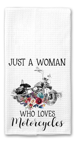 Solo Una Mujer Que Ama Motocicletas Paño De Cocina De ...
