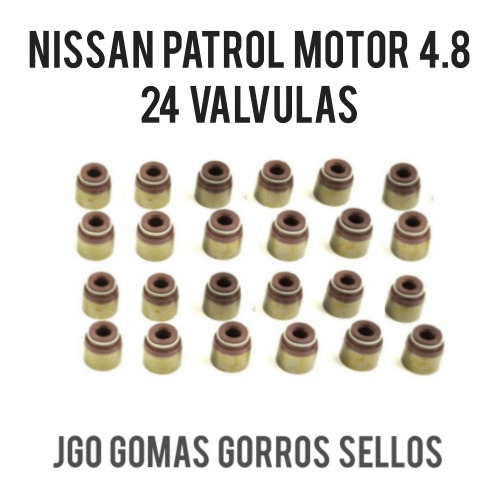 Juego Gorro Goma Sello Valvula Nissan Patrol Y61 24 Valv 4.8