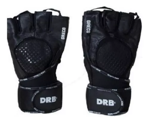 Guantes de Cuero para Pesas sin Muñequera Marca DRB