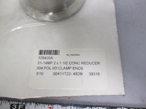 New Parker 31-14mp 2 X 1 1/2 Sanitary Conical Reducer Ssb