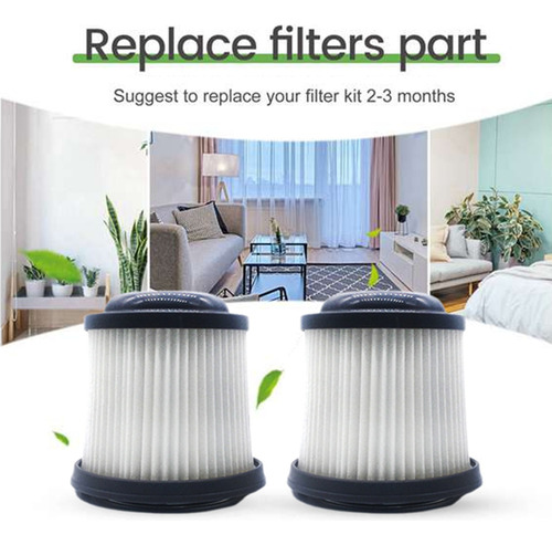 2 Filtros De Aspiradora Pvf110 Para Black & Decker