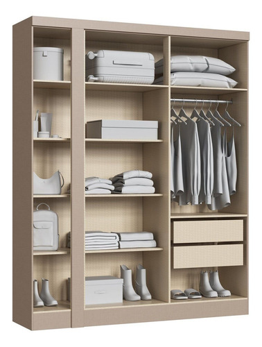 Guarda-roupa Modulado Casal 10 Portas 3 Gavetas Egwt