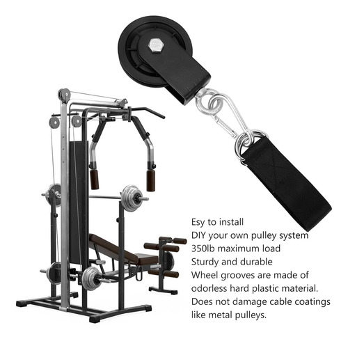 Cable Pulley System 360° Rotatable Silent Design 350lb Load