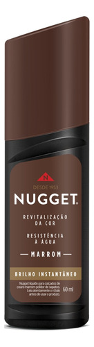 Polidor de Sapato Líquido Marrom Nugget Frasco 60ml