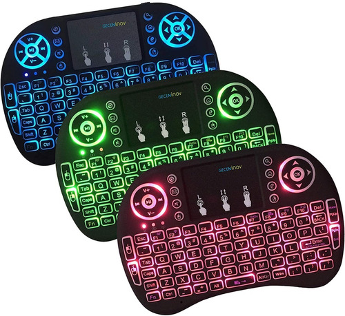 Mini Teclado Inalámbrico Usb Con Luz Para Laptop Smart Tv Pc