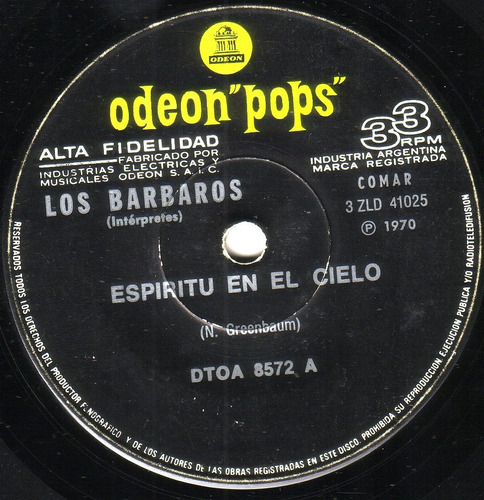 Los Barbaros Espiritu En El Cielo Simple Vinilo Beat Pvl