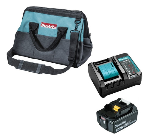 Cargador + Bolso 35cm + Cargador 18v + Bateria 5 Ah Makita