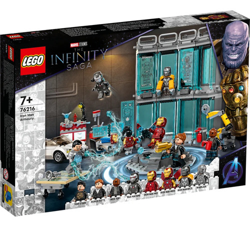 Lego Marvel Iron Man Armeria 496 Piezas - 76216