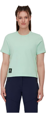 Polera Mujer Mammut T-shrit Cropped Patch Verde