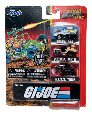 Nano Gi Joe Hollywood Rides Jada 1:87 Set 3 Pzas