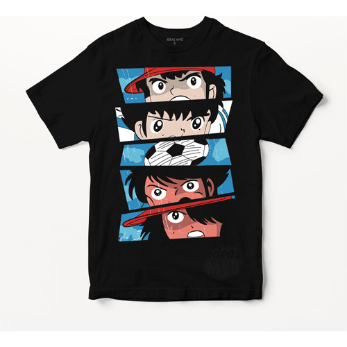 Remera Capitan Tsubasa Super Campeones 02 (negra:) Ideas Mvd