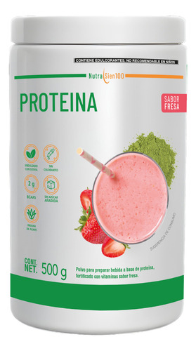 Proteína De Suero De Leche Sin Azúcar Natural Nutrasien 500g Sabor Fresa