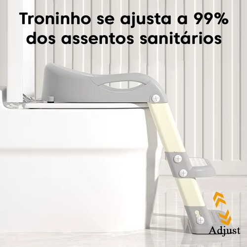 Troninho Assento Redutor Infantil Sanitário Com Escada Verde