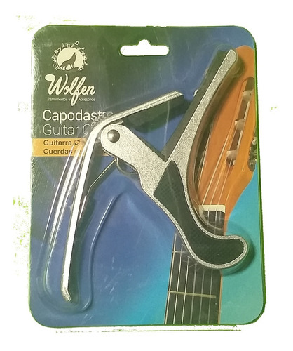 Imagen 2 de 2 de Cejilla Para Guitarra, Capodastro. Wolfen, Aluminio