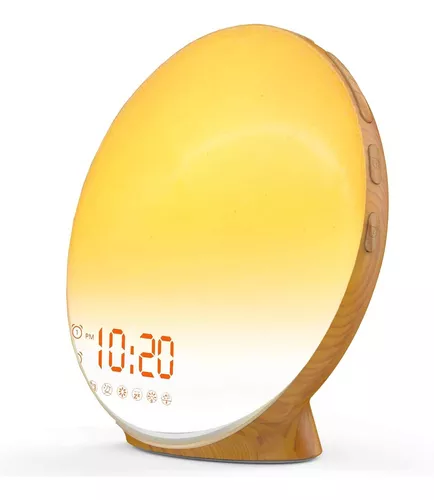 Reloj despertador de luz de amanecer para niños con sueño pesado