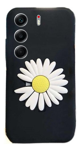 Funda Para Tecno Camon 40 Pro Suave Silicona Crisantemo
