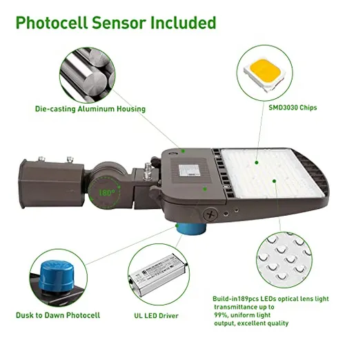Led Parking Lot Lights With Dusk To Dawn Photocell 150 .