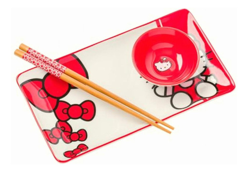 Silver Buffalo Hello Kitty Red And White Classic Boxed 3 Color Hello Kitty Rojo Y Blanco