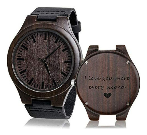 Reloj De Madera Grabado A Mano