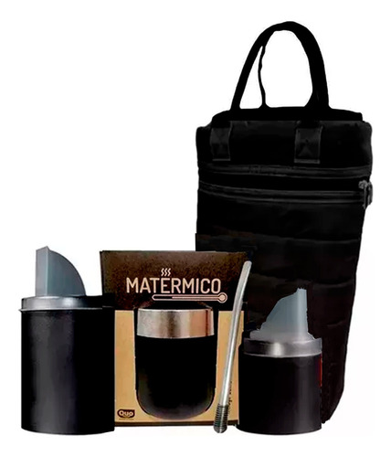 Set Matero Kit Completo Equipo Mate Bolso Bombilla Latas