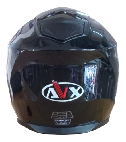 Imagen 6 de 9 de Casco Avx Fs 818 Inte. Flat Color Shiny Black D/visor Beitia